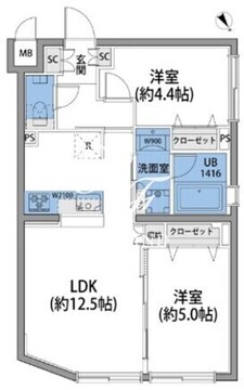 ルネサンスコート桜新町 305 間取り図