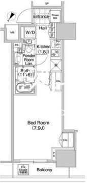 コンフォリア蒲田 402 間取り図