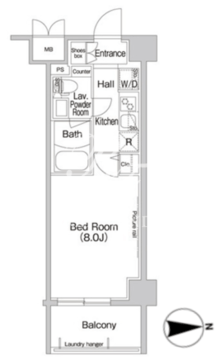 コンフォリア新宿 507 間取り図
