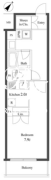 プライマル小石川 215 間取り図
