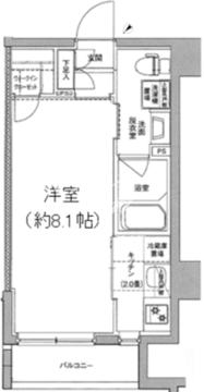 アイル新宿イースト 702 間取り図