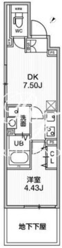 オルタナ早稲田 103 間取り図