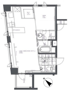 BPRレジデンス人形町 703 間取り図