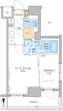プラウドフラット木場2 1310 間取り図