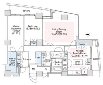 ラ・トゥール汐留 4804 間取り図