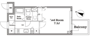 レジディア西新宿2 313 間取り図