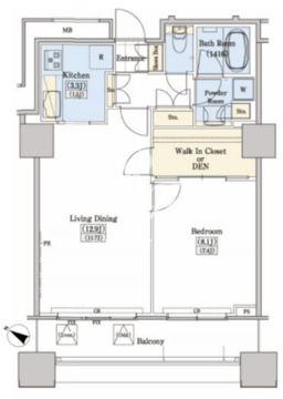 レジディアタワー上池袋 TW-1104 間取り図