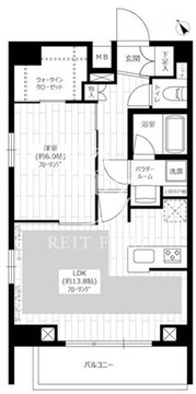グランドコンシェルジュ新御徒町駅前 1303 間取り図