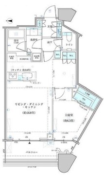 パークタワー勝どき S-1211 間取り図