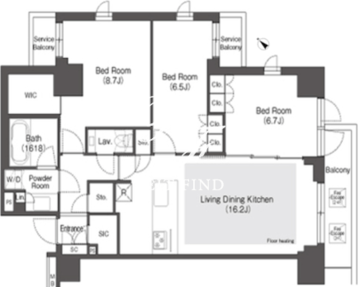 オアーゼ文京大塚 309 間取り図