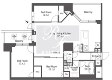 オアーゼ文京大塚 507 間取り図