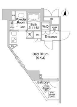 コンフォリア市谷柳町 606 間取り図