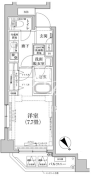 アイルグランデ押上 206 間取り図