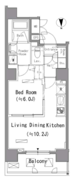パークアクシス住吉 206 間取り図