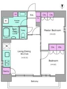 クロスレジデンス神田神保町 1302 間取り図 ?>