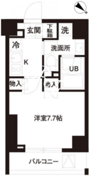レジディア白金高輪 405 間取り図