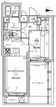リルシア三宿池尻 401 間取り図