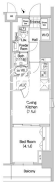 コンフォリア蒲田 414 間取り図