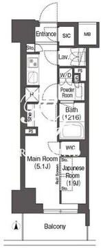 コンフォリア東新宿 1115 間取り図