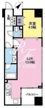 プロスペクト渋谷道玄坂 804 間取り図