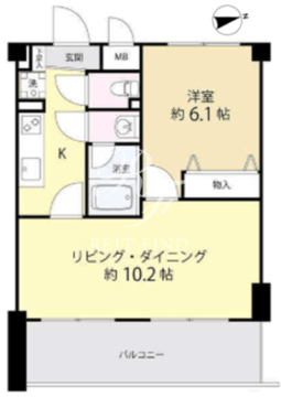 レジディア本郷菊坂プレイス 504 間取り図