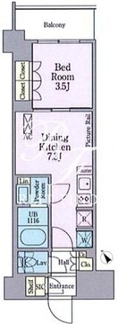 クレストコート渋谷笹塚 405 間取り図