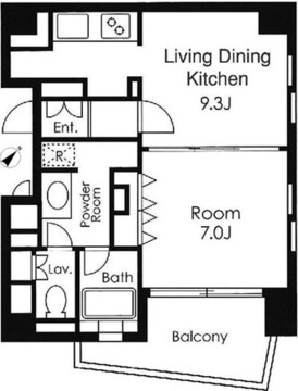プライムアーバン用賀 306 間取り図