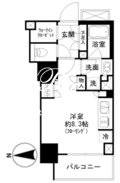 パークリュクス虎ノ門 602 間取り図