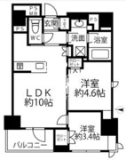 クリオラベルヴィ新富町 303 間取り図