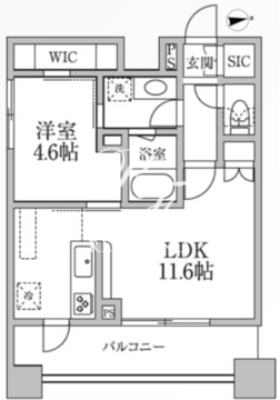 レジディア新御徒町2 1101 間取り図