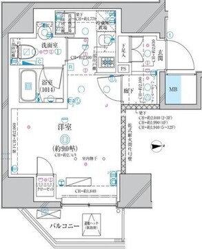 ディアレイシャス蒲田2 802 間取り図