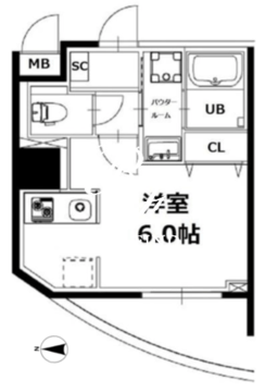神楽坂5丁目ビル 1001 間取り図