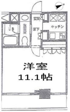 カスタリア門前仲町2 804 間取り図