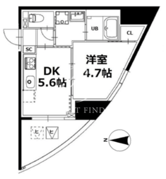 神楽坂5丁目ビル 703 間取り図
