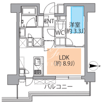 レスピール蓮根 406 間取り図
