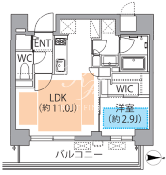 レスピール蓮根 408 間取り図