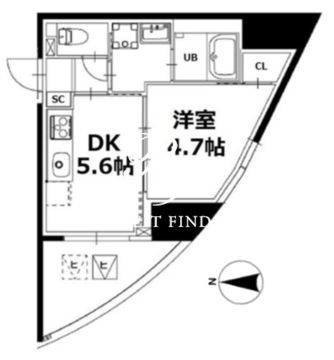 神楽坂5丁目ビル 1003 間取り図