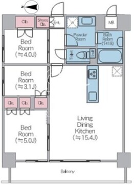 ドゥーエ西馬込2 301 間取り図