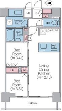 ドゥーエ西馬込2 105 間取り図
