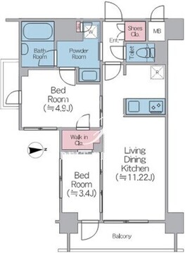 ドゥーエ西馬込2 508 間取り図