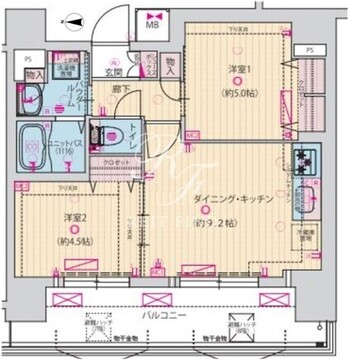 プレサンス新宿中落合メーディオ 804 間取り図