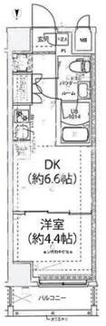 スパシエ大森 202 間取り図