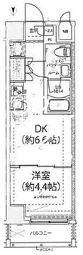 スパシエ大森 602 間取り図