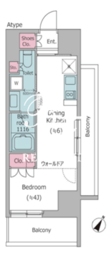 レジディア都立大 201 間取り図