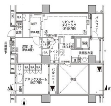 東雲キャナルコートCODAN 18-618 間取り図