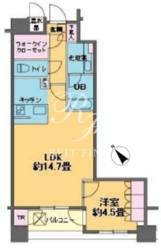 カスタリア銀座3 1403 間取り図