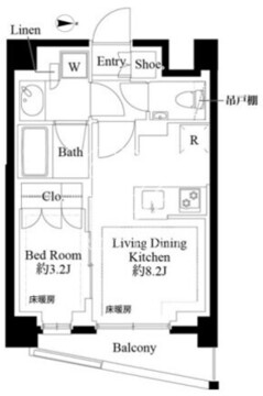 343レジデンス品川 105 間取り図