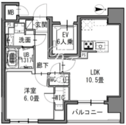 エスレジデンス新御徒町イースト 803 間取り図