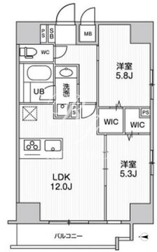 ルーツ菊川 902 間取り図