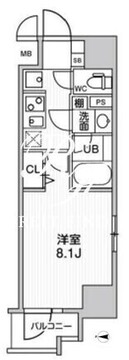 ルーツ菊川 405 間取り図